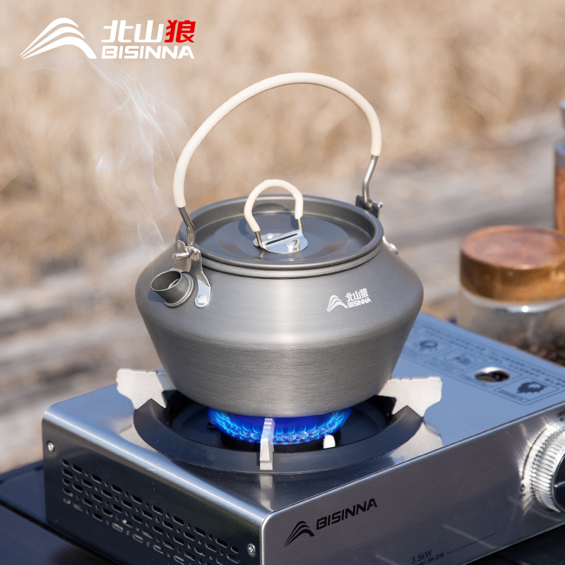 北山狼户外烧水壶铝合金便携茶壶露营围炉煮茶壶室内明火泡茶水壶