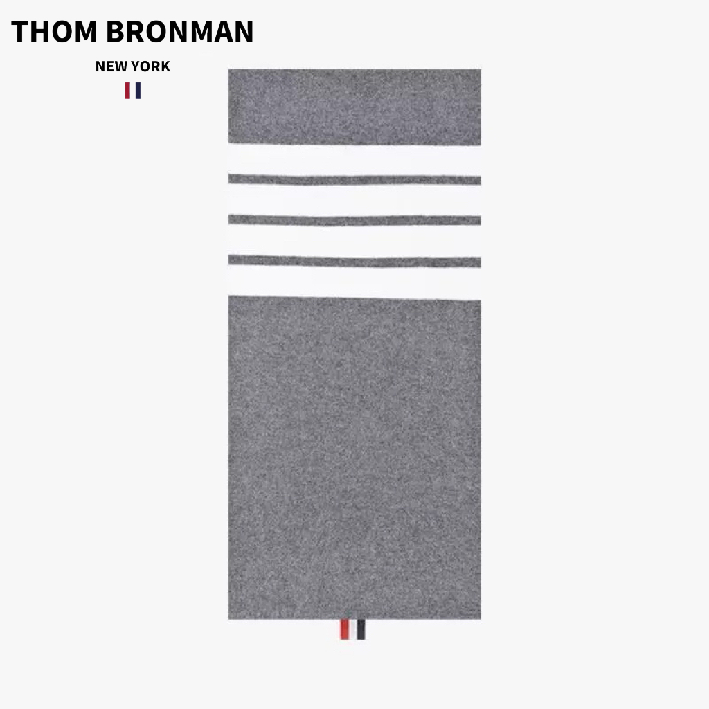 TB【官方正品】汤姆布郎/THOM BRONMAN/四条纹tb羊毛围巾男女同款