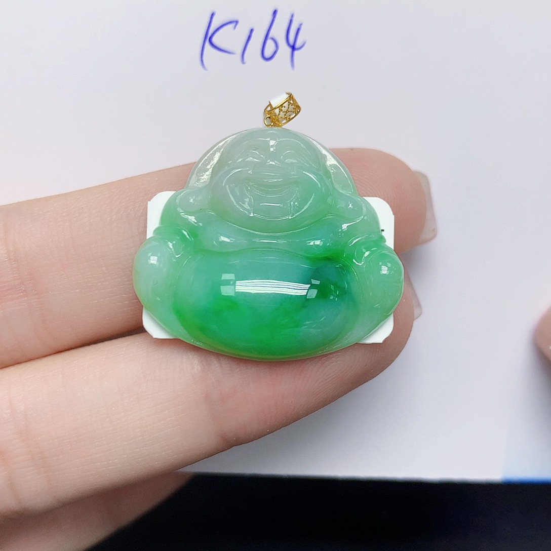 颈饰18K金镶嵌翡翠