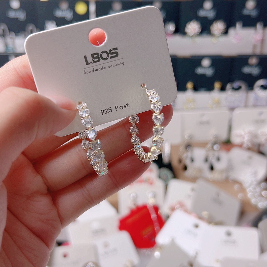 琉璃铁合金合金耳环的