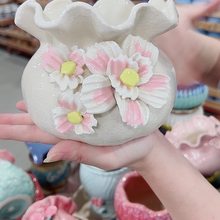 有孔，凑单福利满10元发货陶瓷多肉花盆！