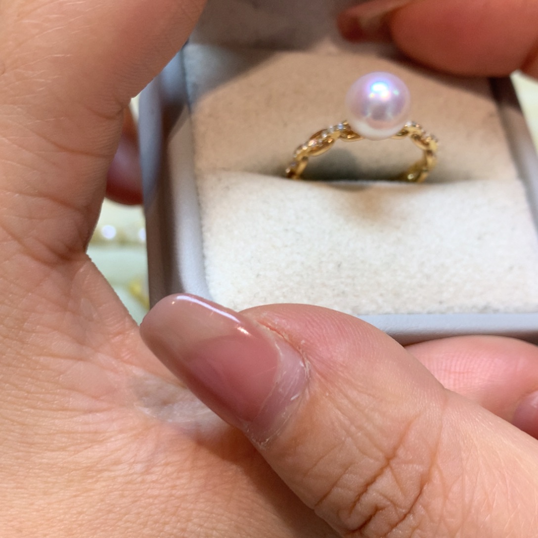 海水珍珠戒指银S925镶嵌