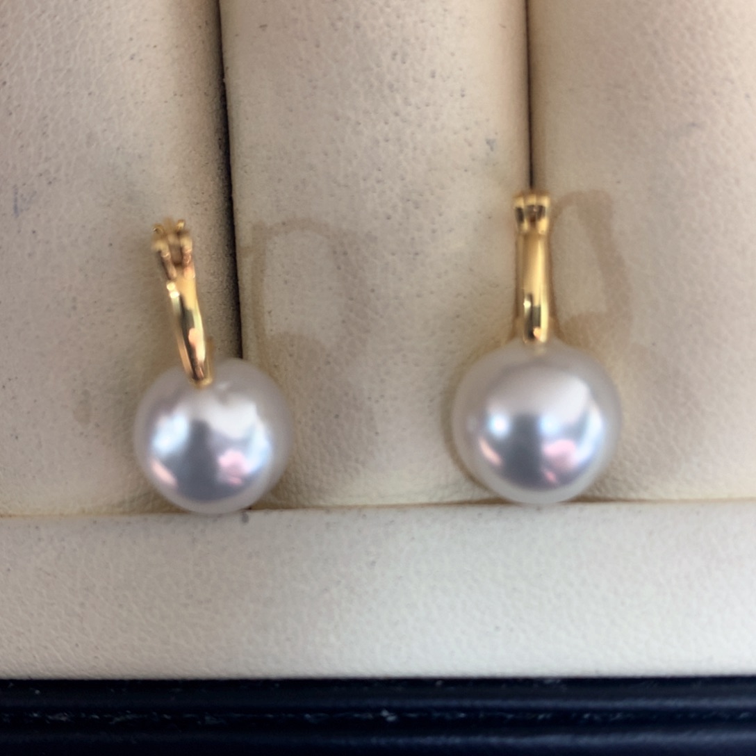 海水珍珠耳饰18K金镶嵌