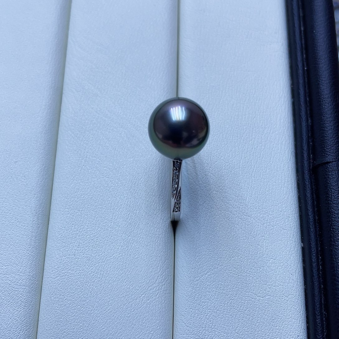 海水珍珠戒指14K金镶嵌