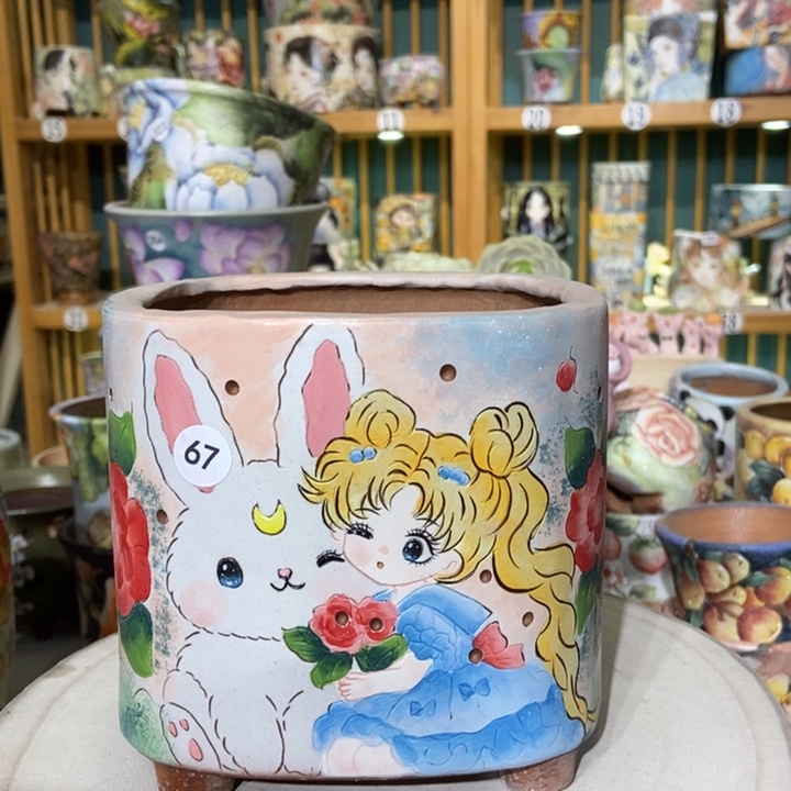 红陶景德镇艺术手绘作品