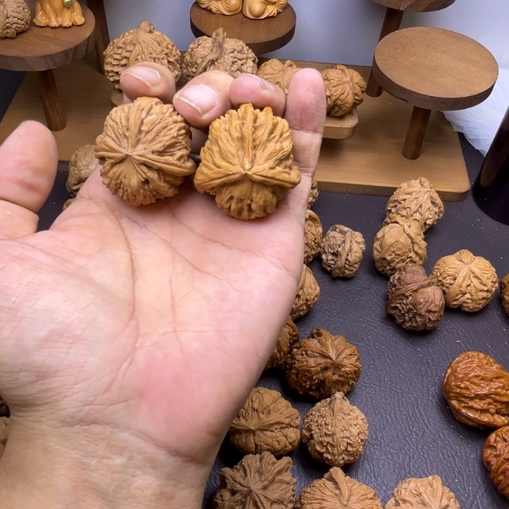 o***哥桃核吊坠白狮子两个单只