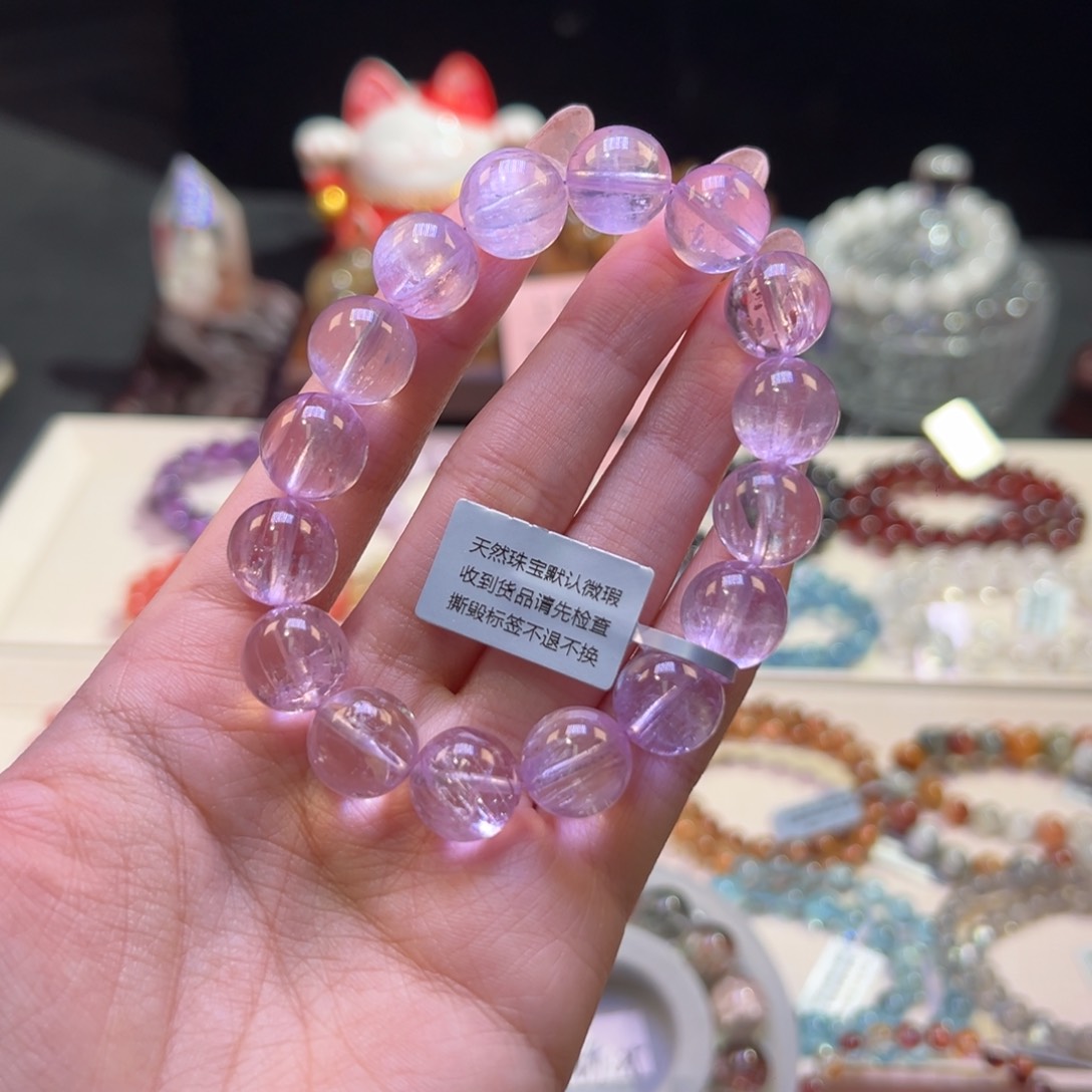 锂辉石祖宗级猫眼紫锂辉12m未镶嵌