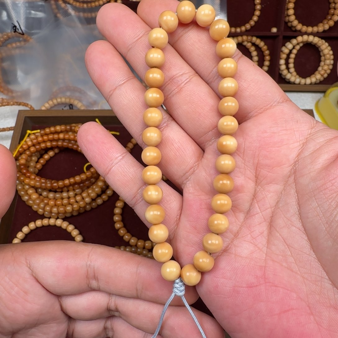 星月菩提手串龙脊 圆珠 尺寸0.88 有钥匙孔