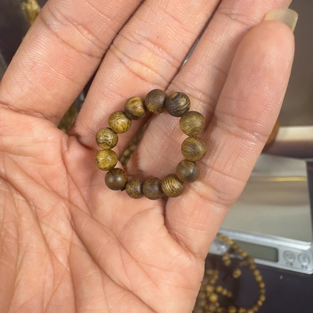 沉香碎屑沉香奇楠沉香小戒指