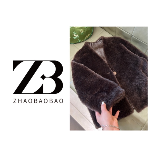 【ZHAOBAOBAO】“水波纹”皮毛一体双面双穿外套