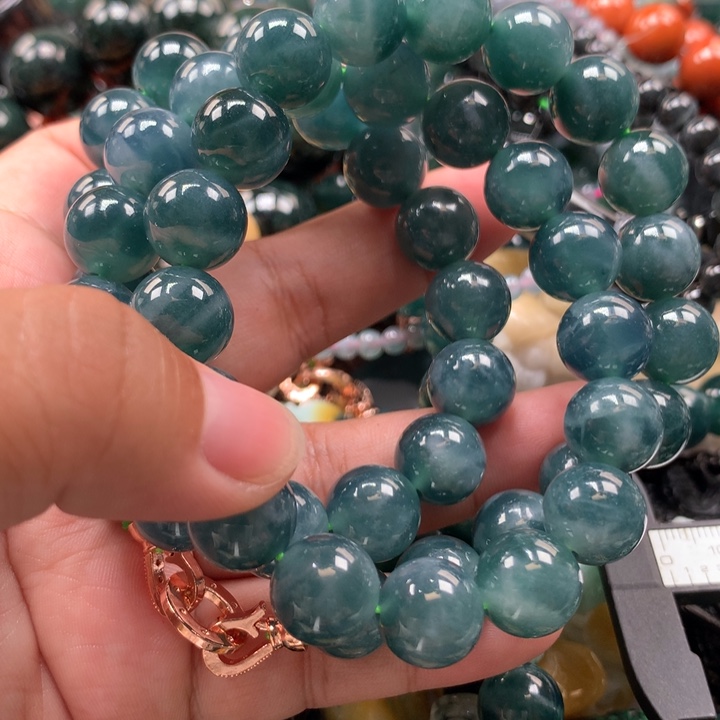 翡翠颈饰未镶嵌保真天然A货翡翠