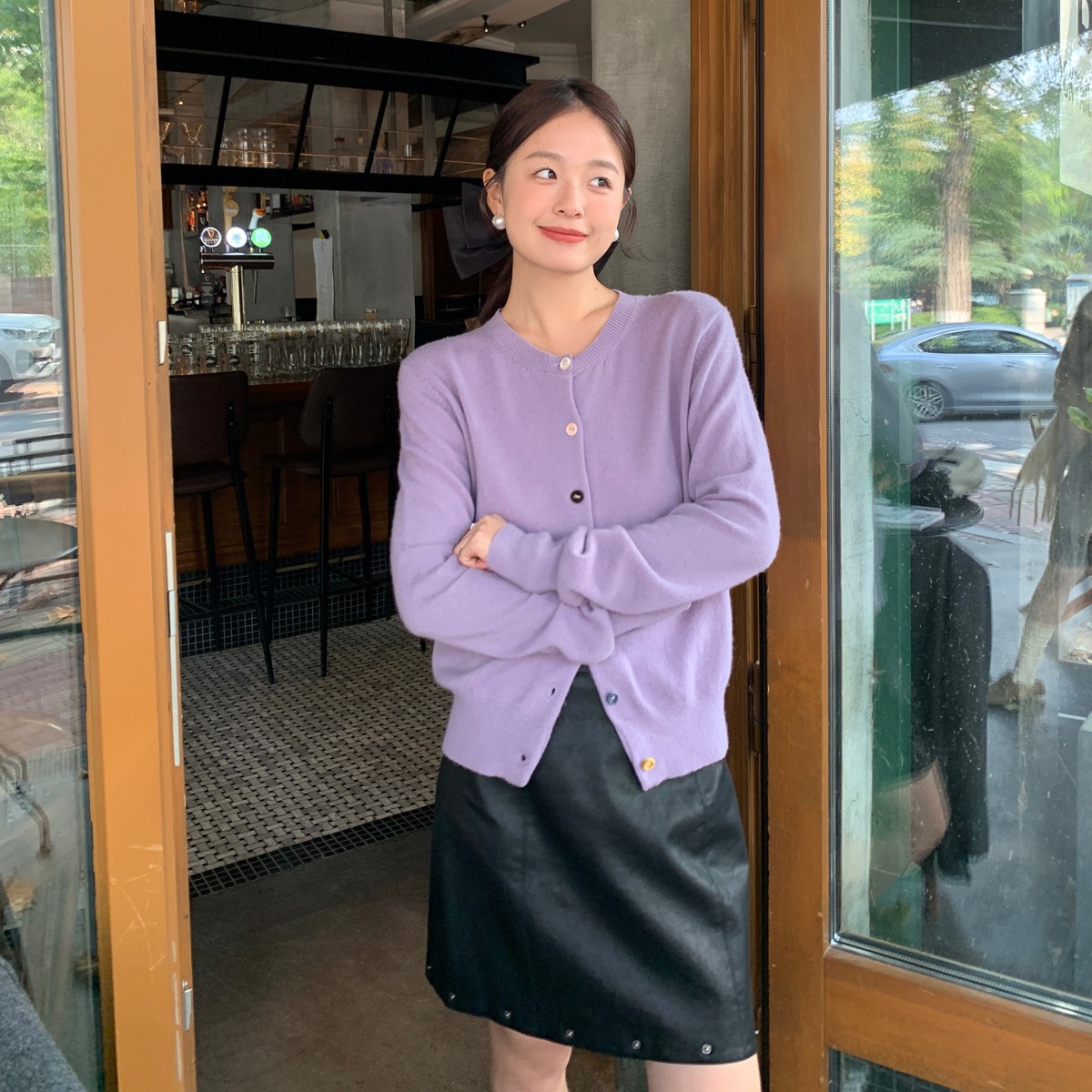 十三行秋冬新款休闲百搭长袖毛衣开衫女装86097