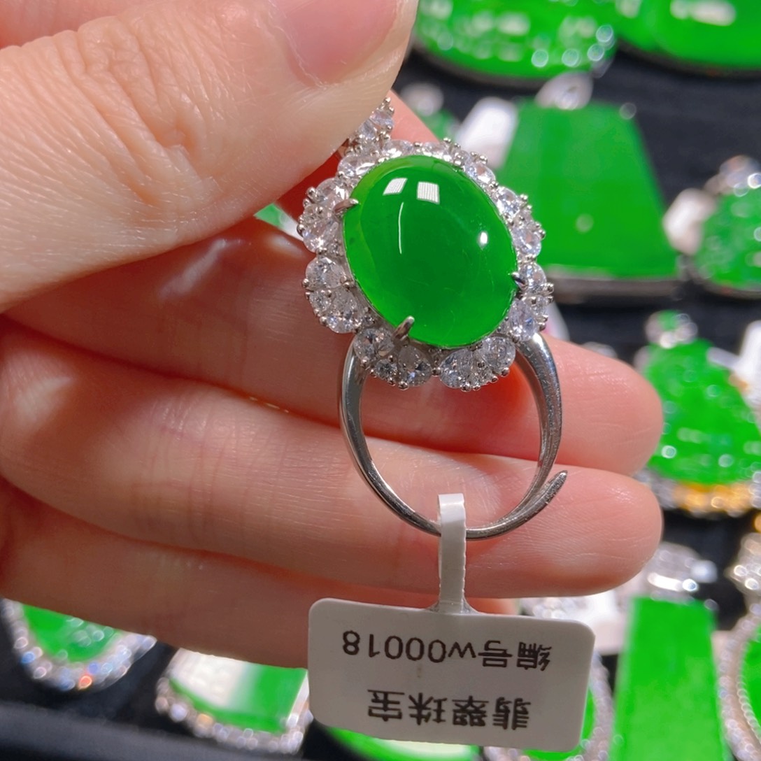 翡翠吊坠(不含链)银S925镶嵌