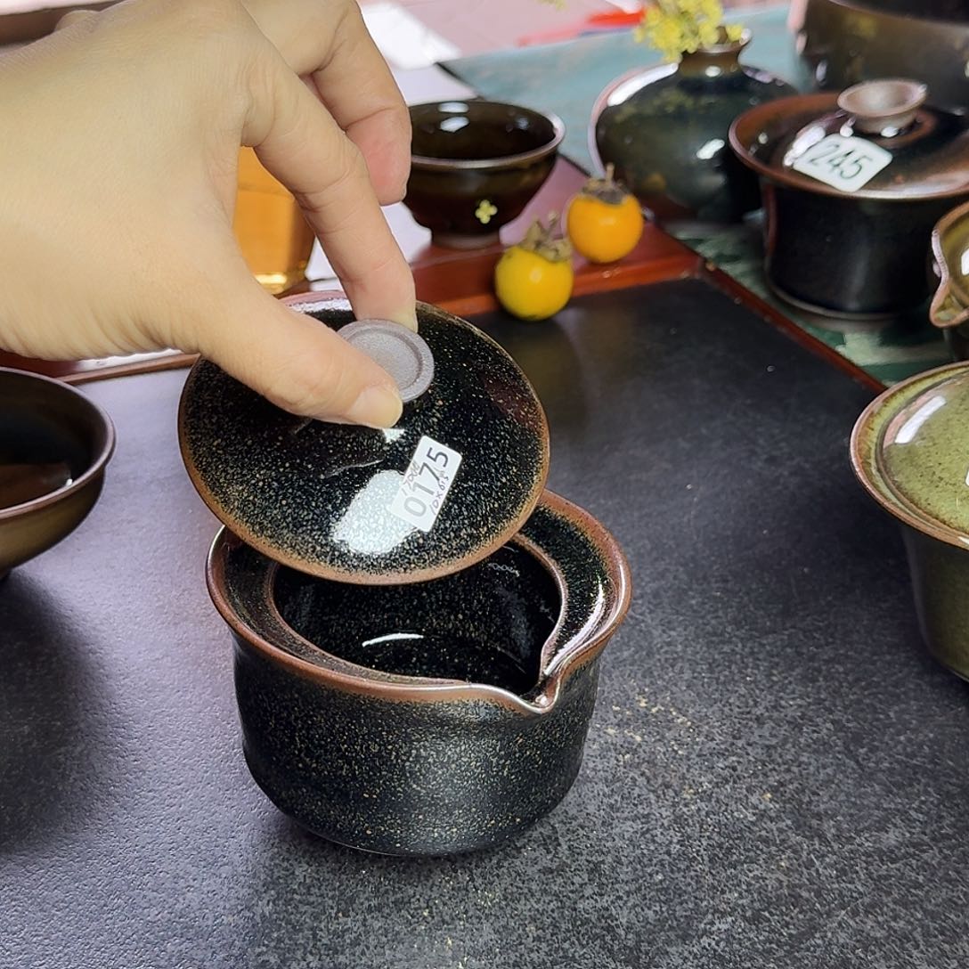 茶盏0175 罗莉柴烧主人杯盖碗