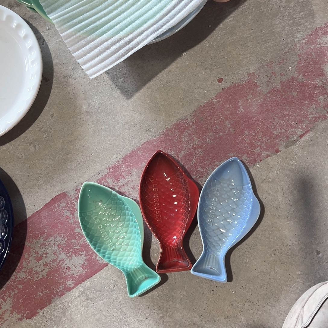 陶瓷 微 小鱼 青 红 天蓝