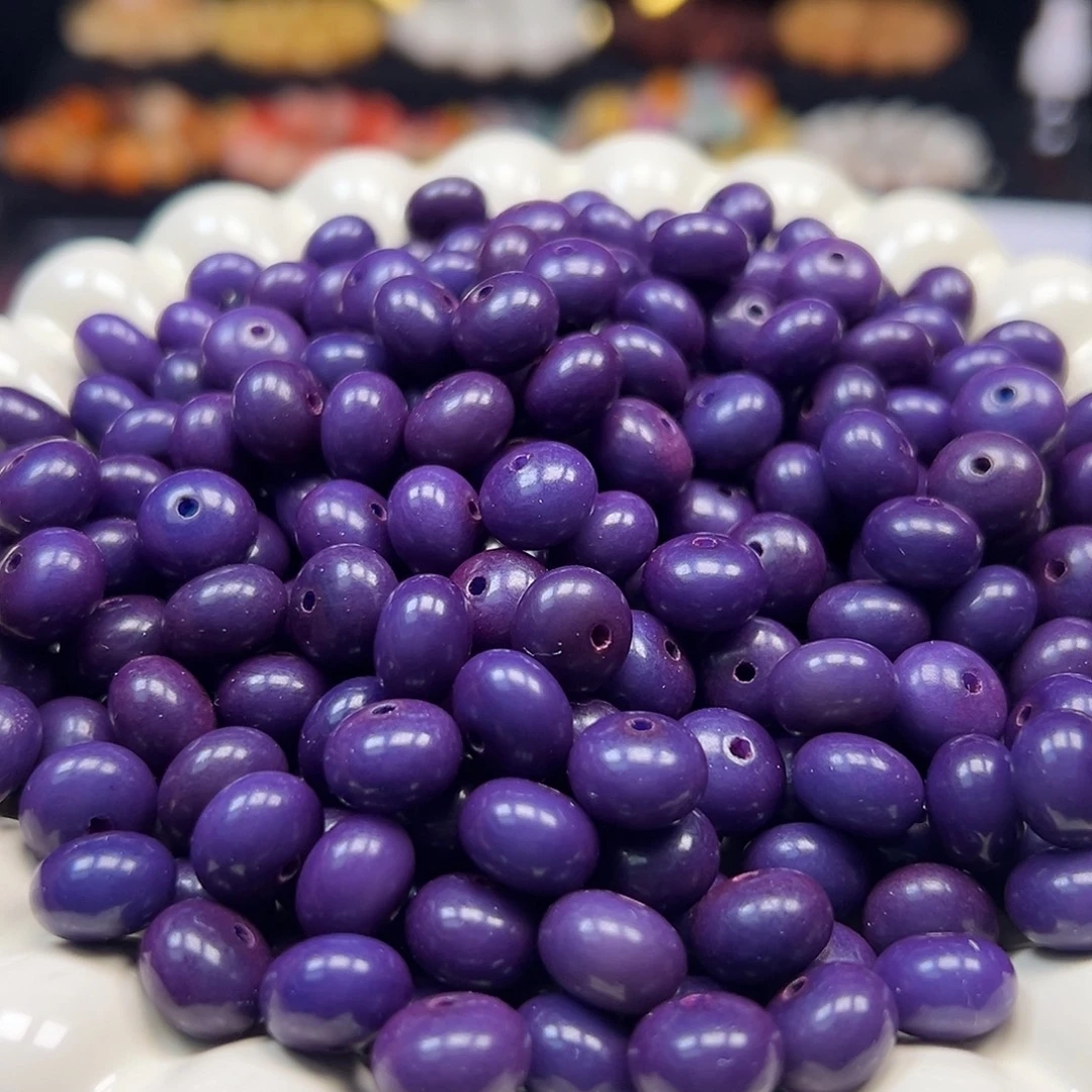 菩提根11mm✖️8mm富贵紫算盘珠散珠