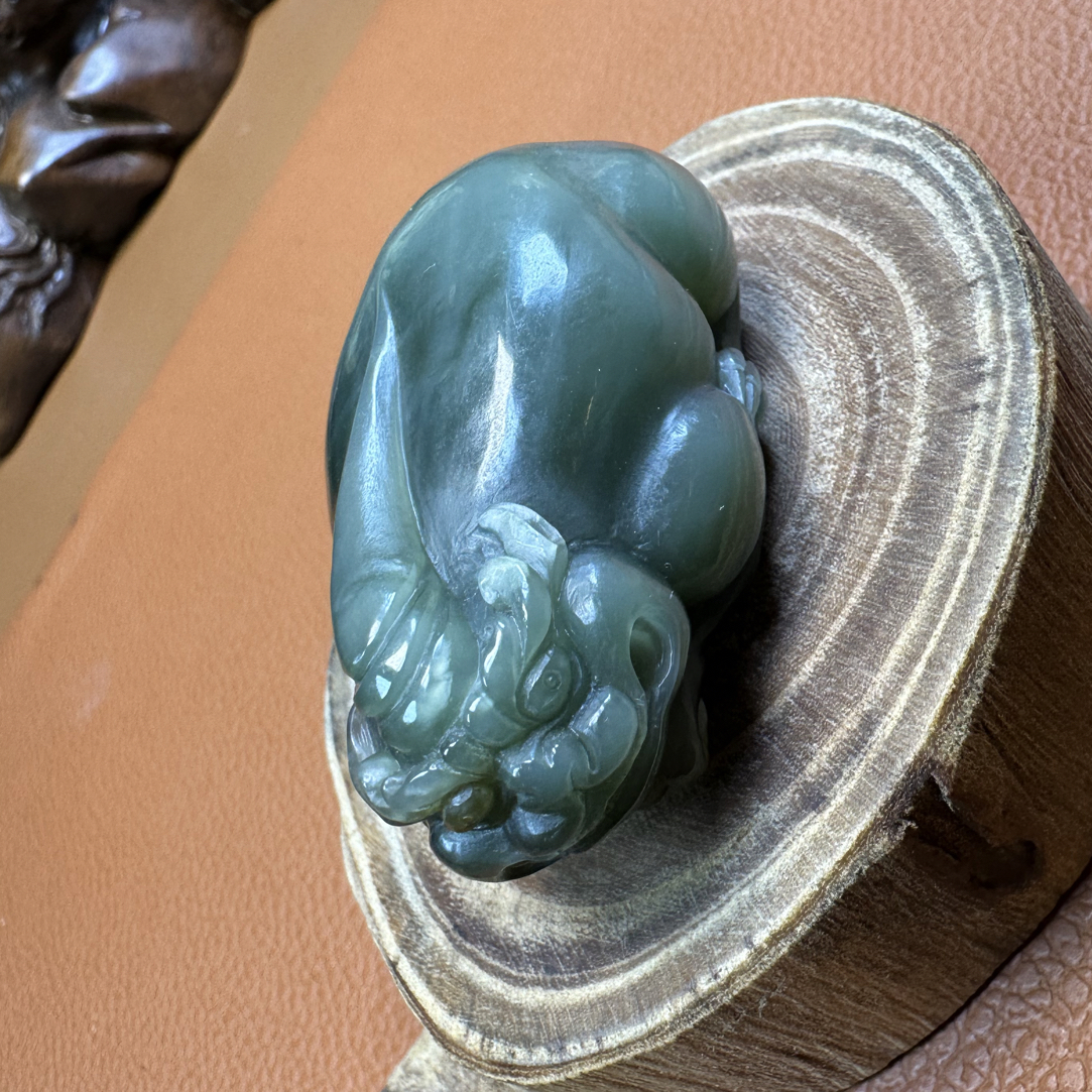 析木河磨玉貔貅猫眼