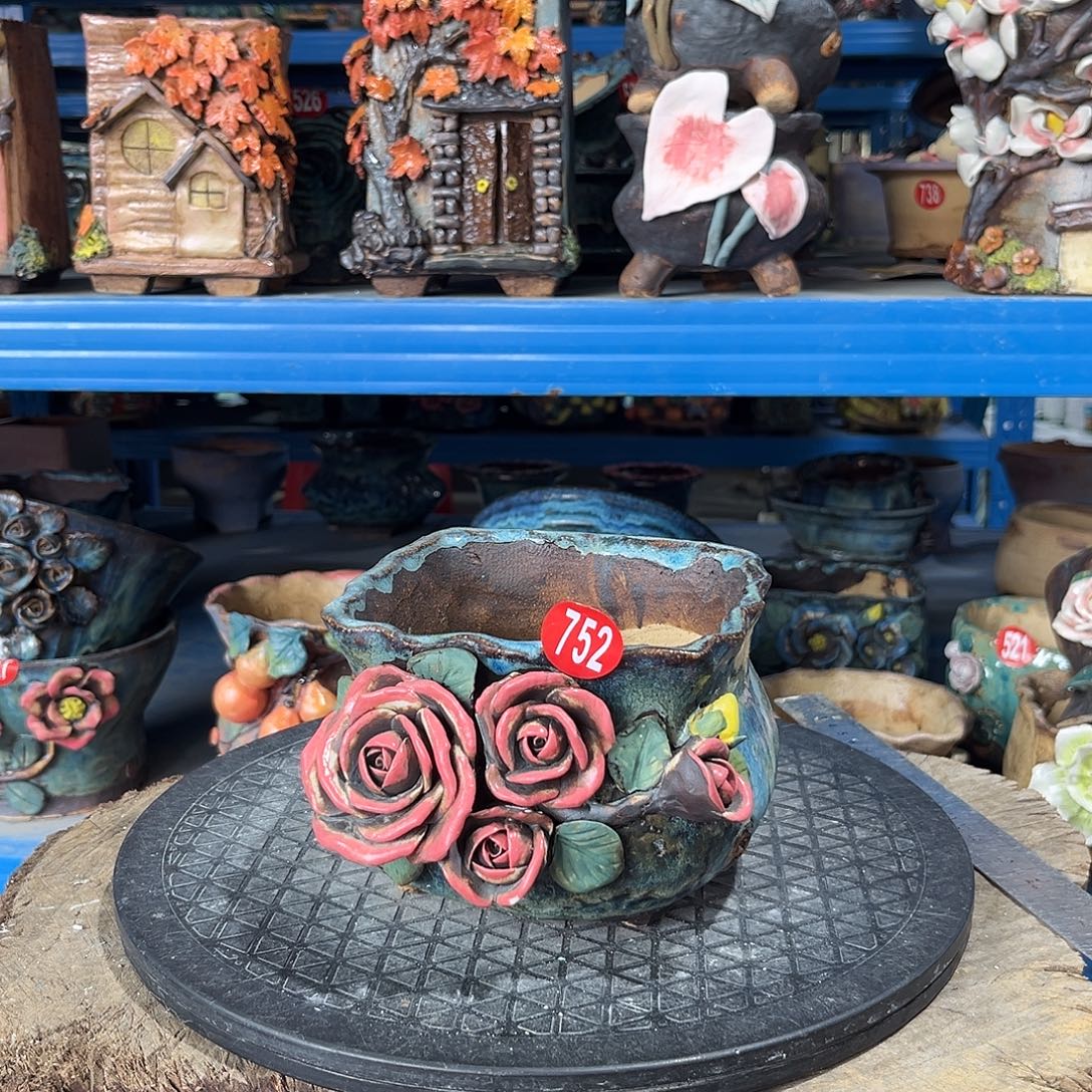 微瑕752 号陶然花器手工花盆