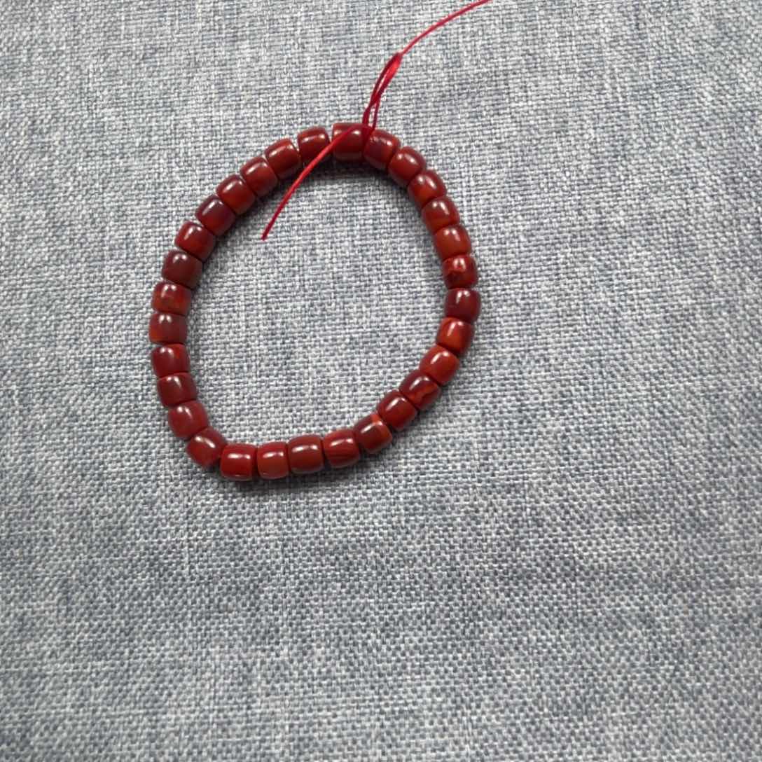 南红玛瑙颈饰合金圆*糖