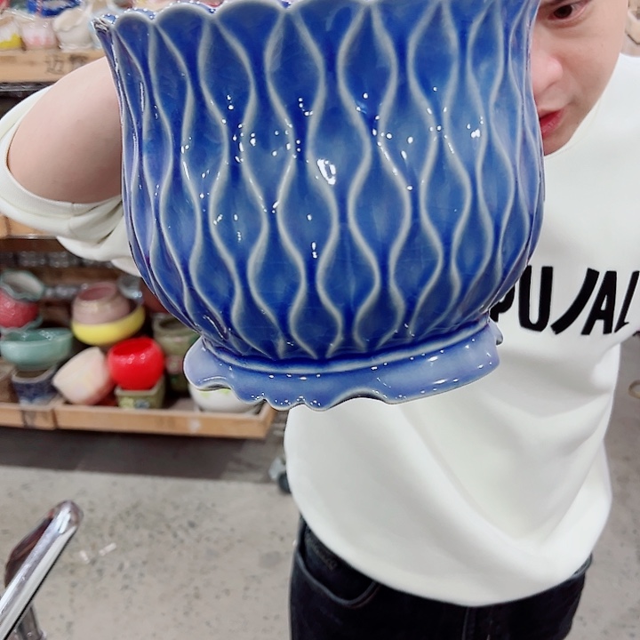 有孔，凑单福利满10元发货陶瓷多肉花盆！