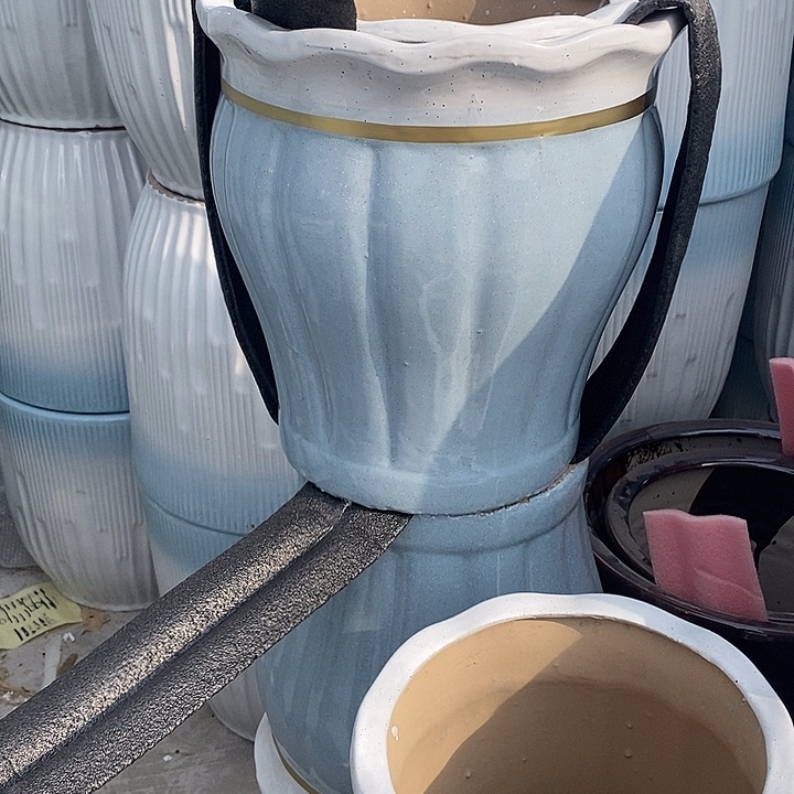 花口蓝南瓜大号口32高36福利