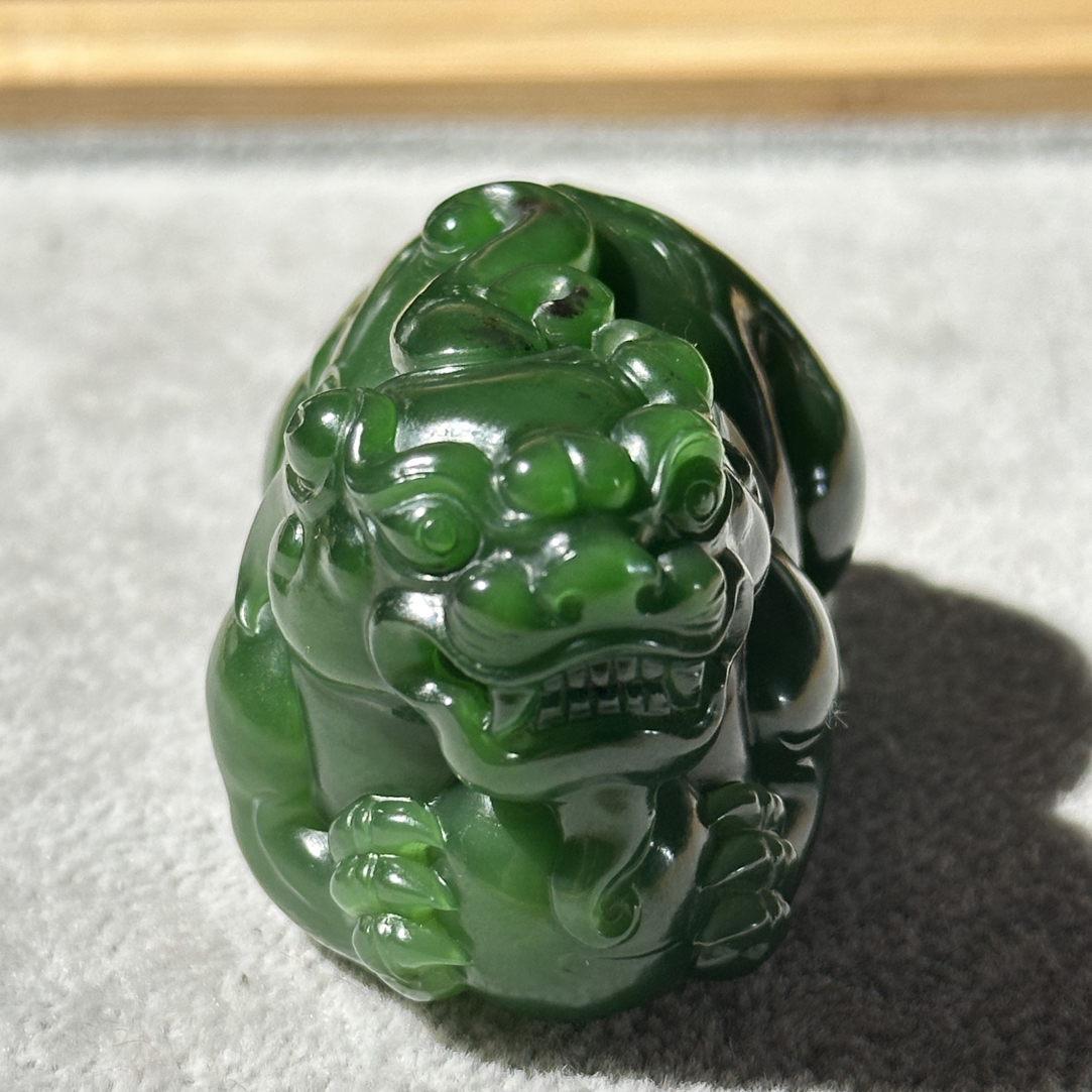 和田玉 碧玉 把件 摆件 大貔貅、