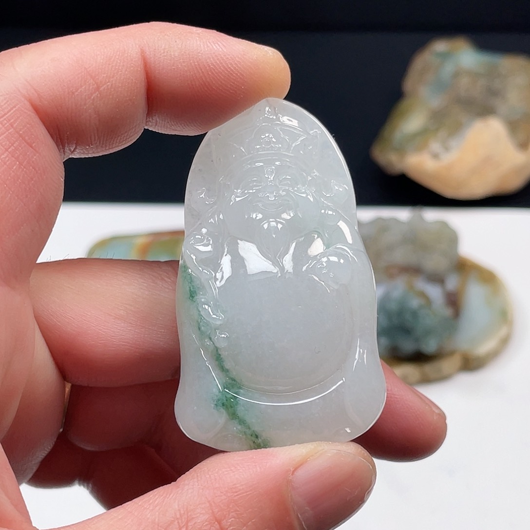 翡翠颈饰未镶嵌缅甸天然A货翡翠