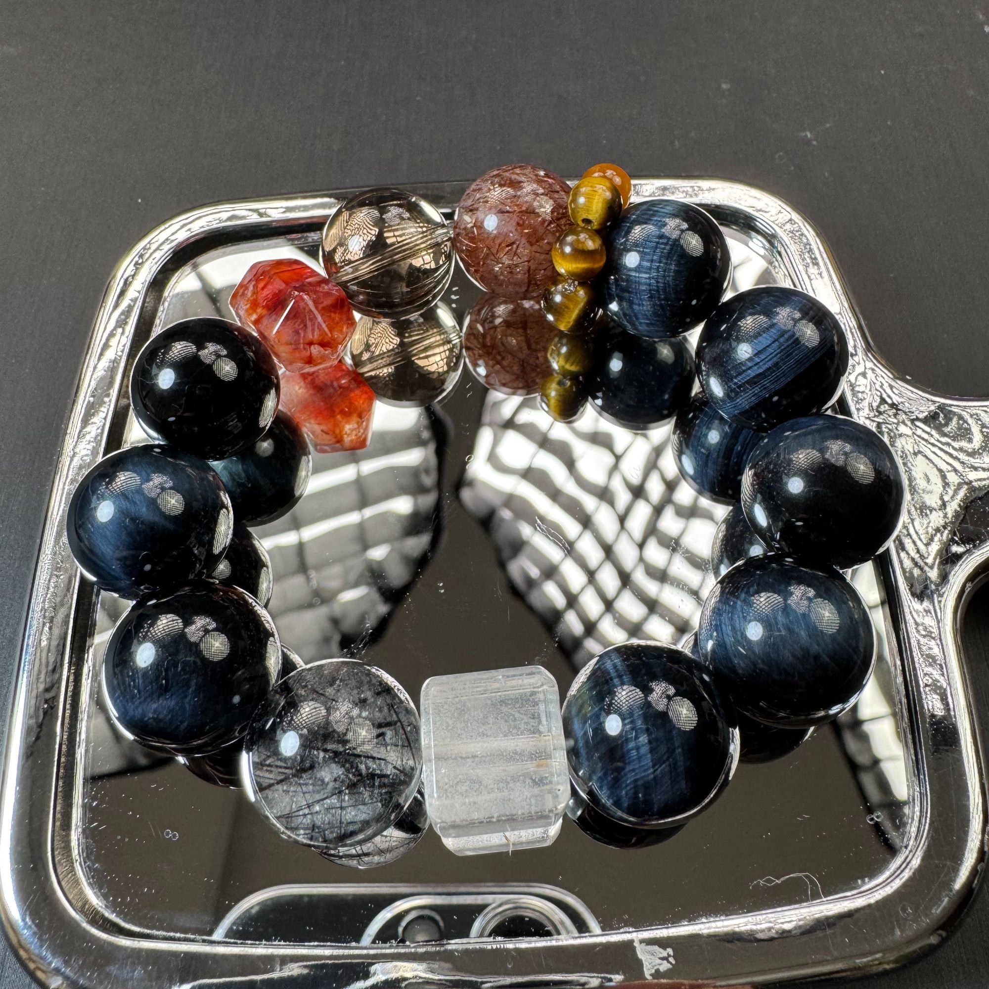 A924 原创蓝虎眼手链16mm+多样性发一