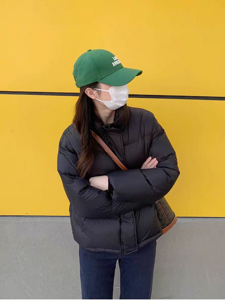 （DH备）小面包清货宽松保暖女短款时尚百搭立领鸭绒羽绒服