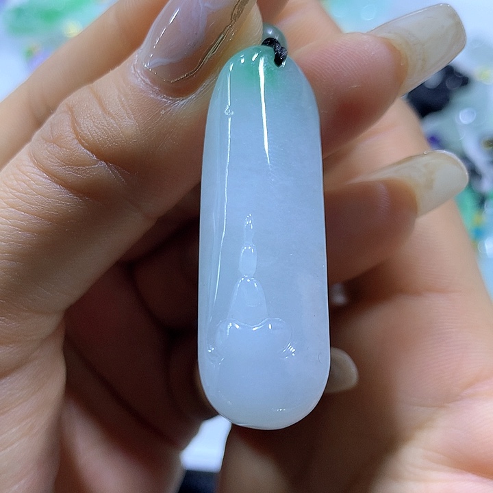 翡翠颈饰未镶嵌天然翡翠A货吊坠