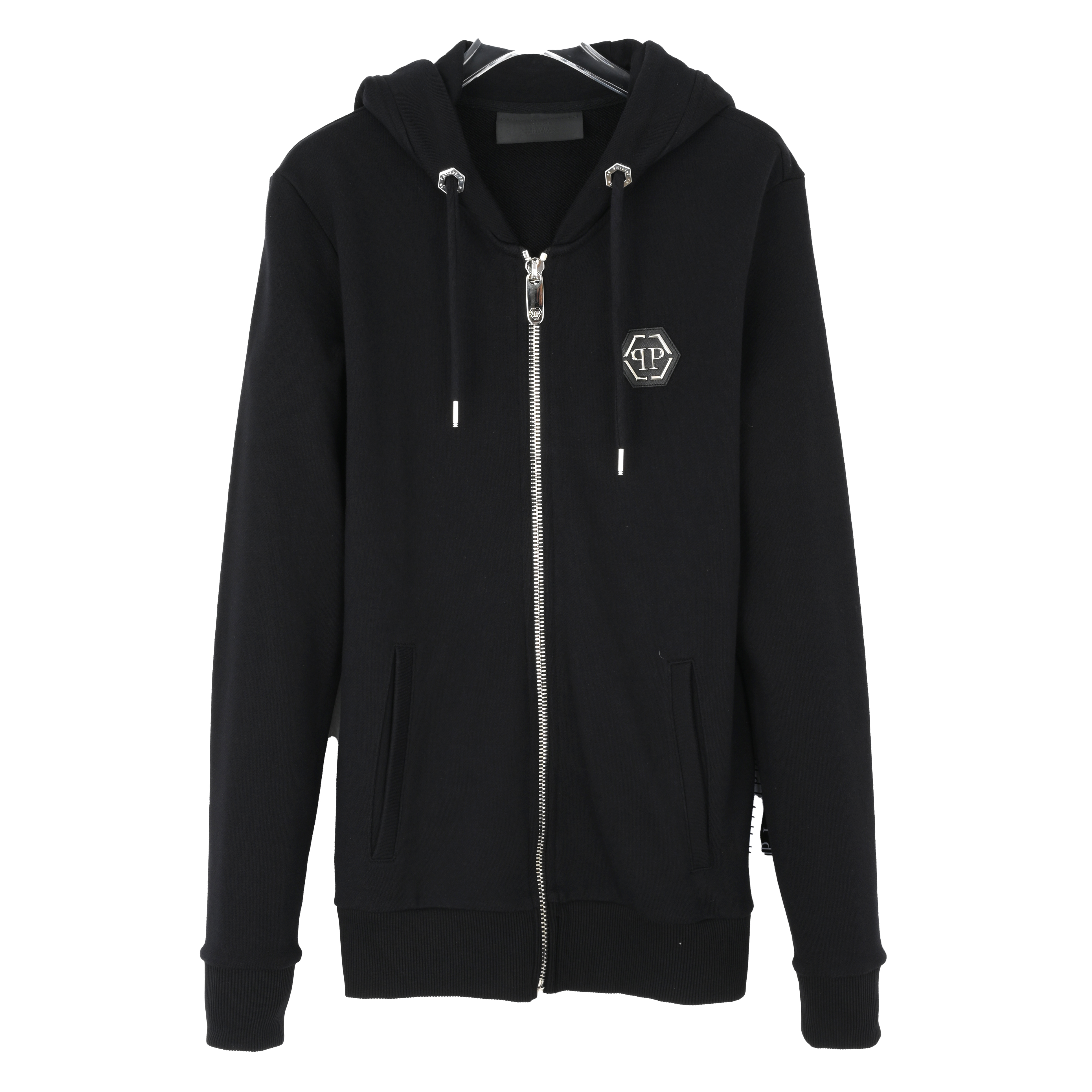 PHILIPP PLEIN 时尚秋季黑色纯色休闲男士卫衣外套3218172112007