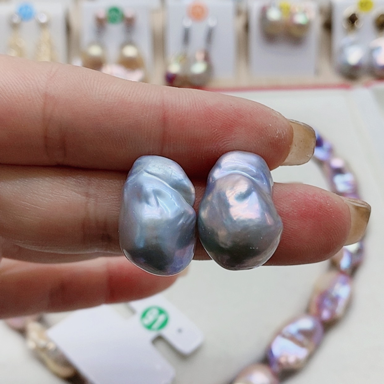 【闪购商品】淡水珍珠耳饰银S925镶嵌