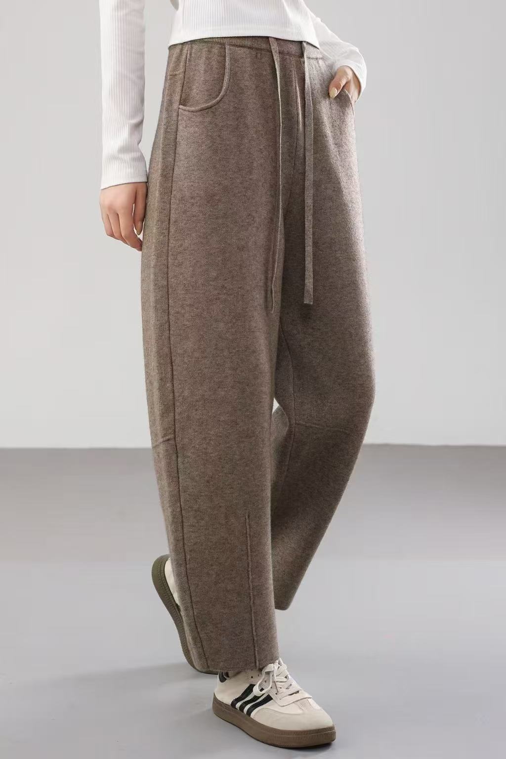 2025裤子款杰然不同棉艺爆款长裤纯色休闲裤秋冬松紧宽松25524