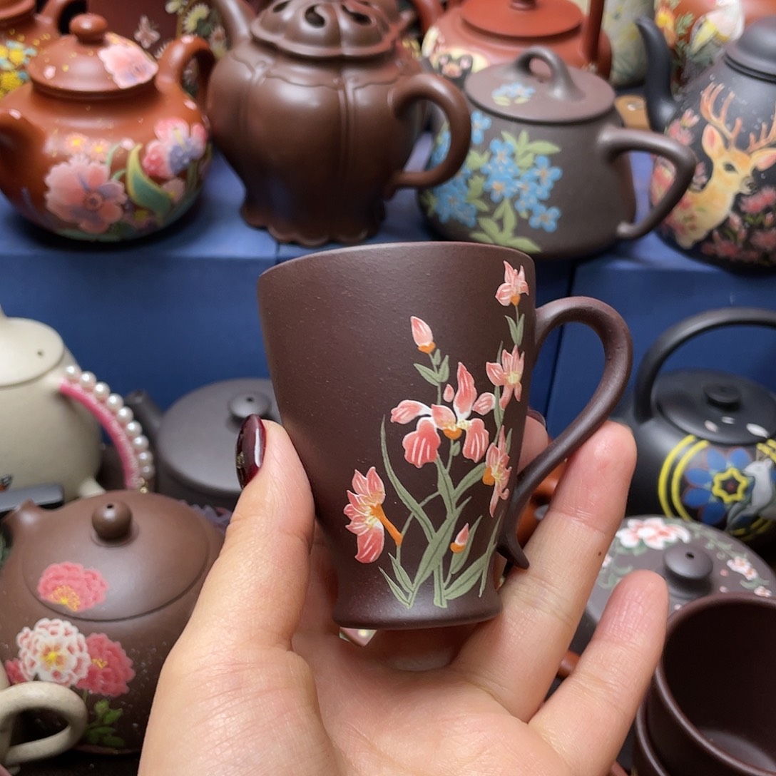 茶杯红泥紫砂主人杯100cc