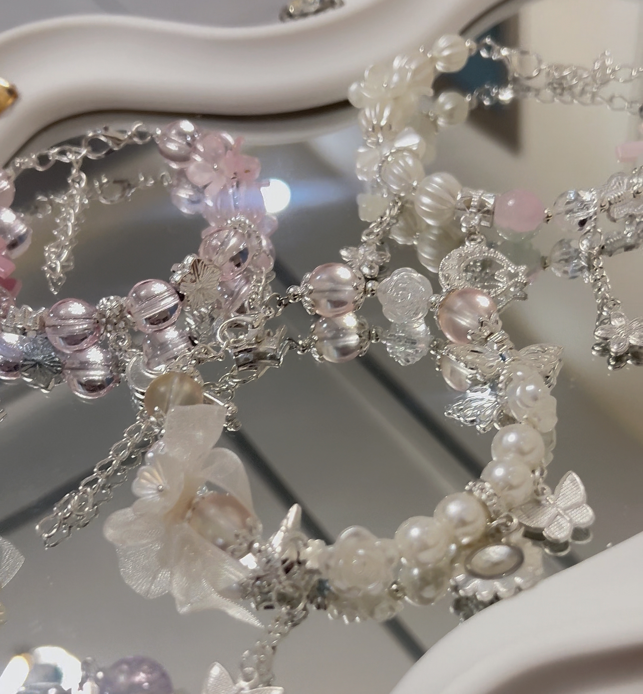 合金琉璃手链 琉璃手串对对碰-吊坠款