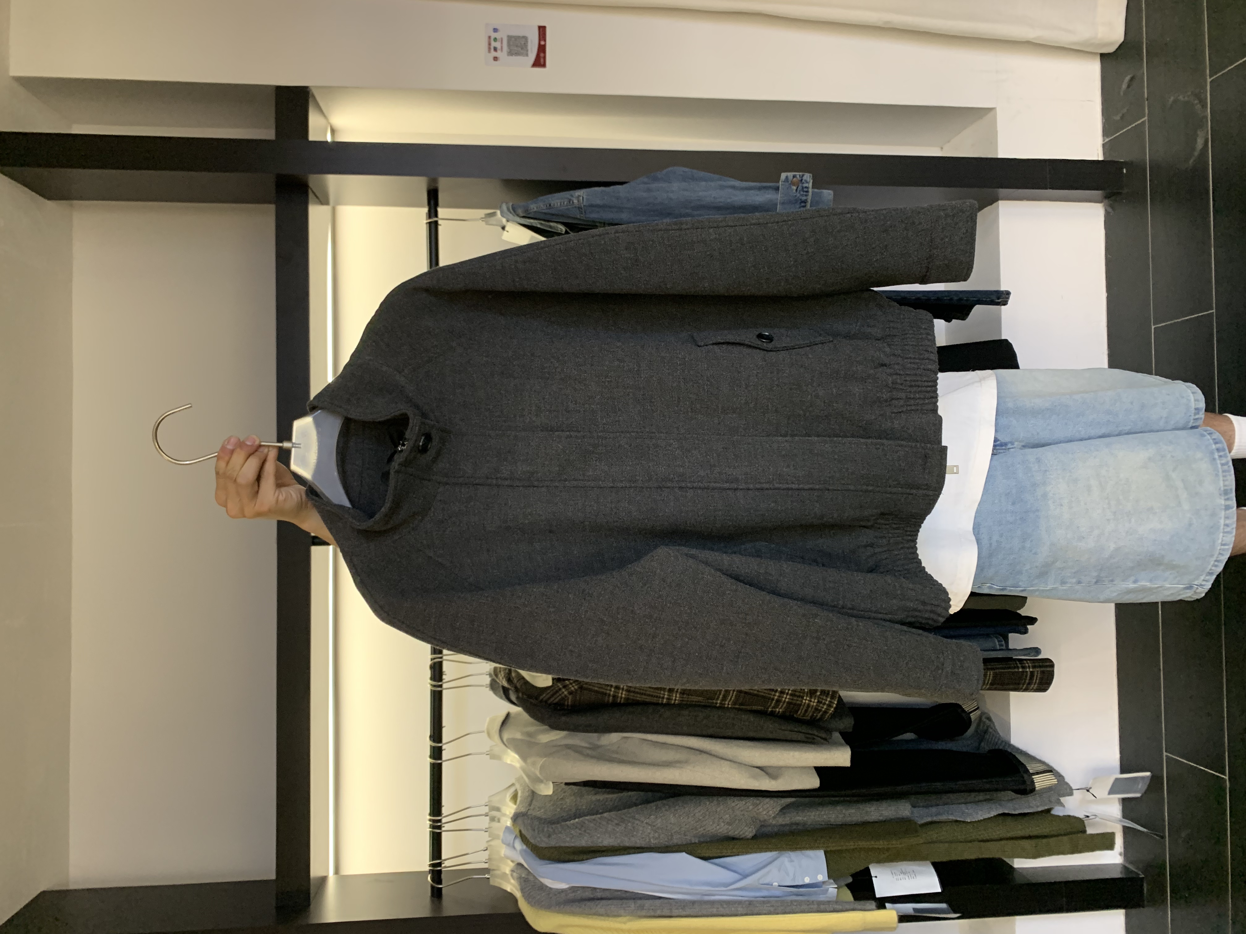 【清】IN choose u笑笑家2025冬季高级感立领夹克羊毛夹棉外套80006