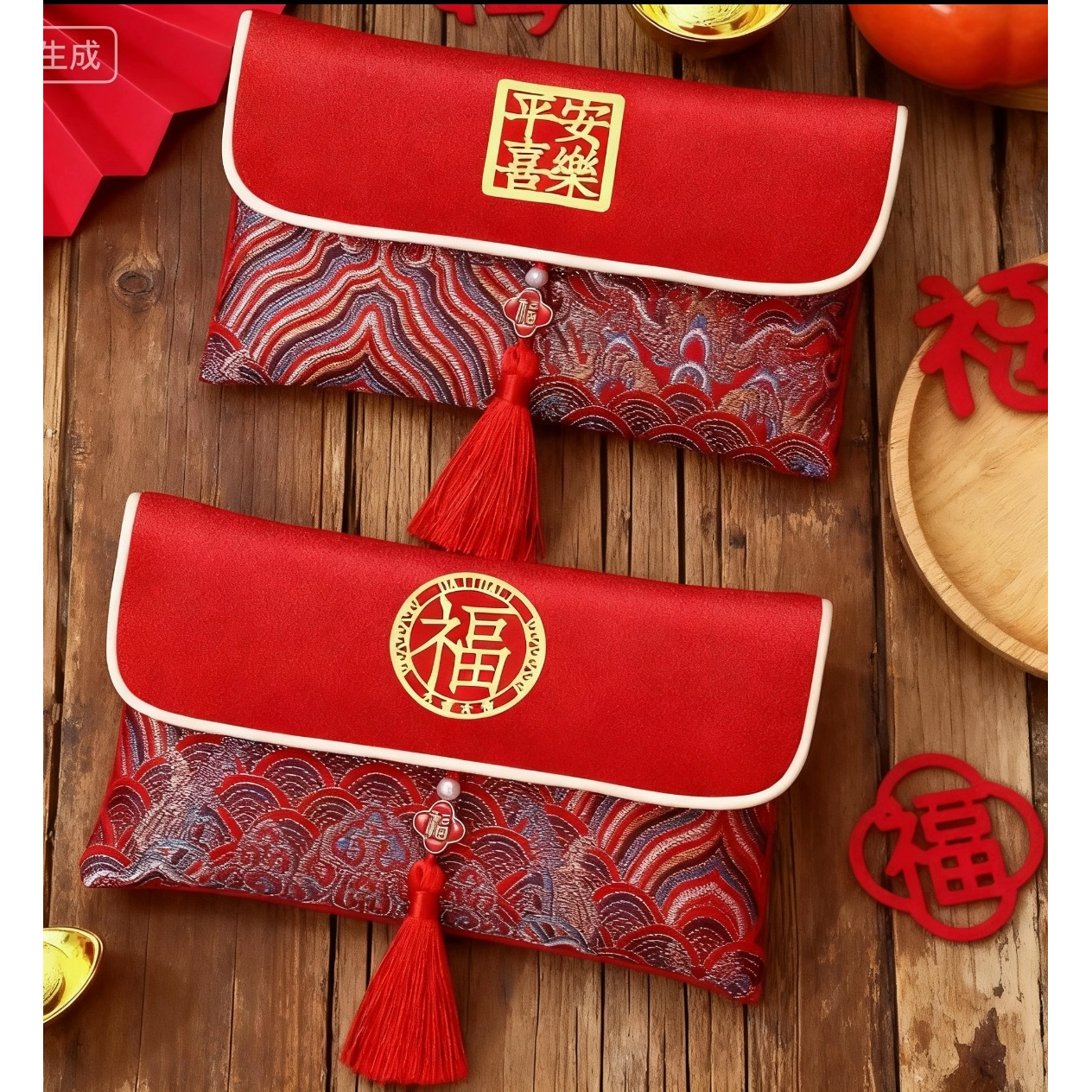 2026新年布艺红包袋压岁钱马年万元大红包利是封生日节日通用周岁