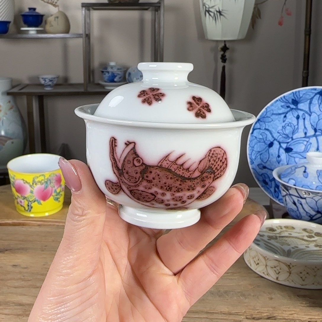 杯景德镇陶瓷柴烧多人