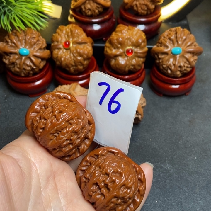 文玩核桃把件39白狮子76