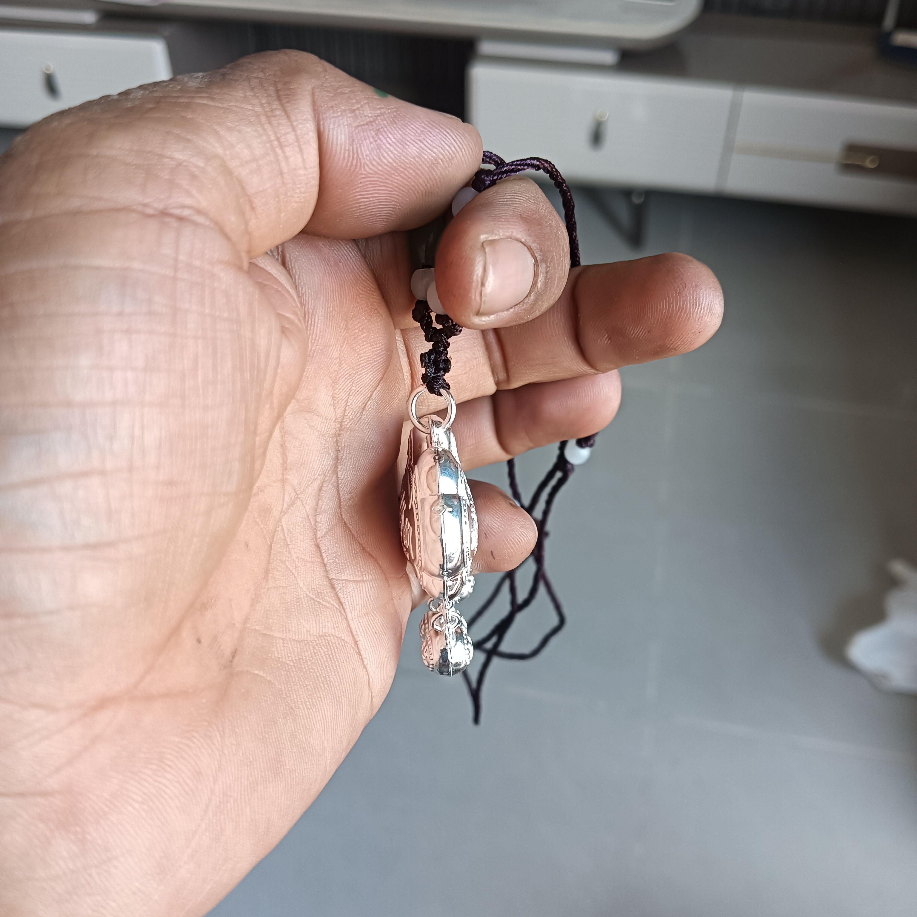 足银银制品 足银聪明伶俐平安锁
