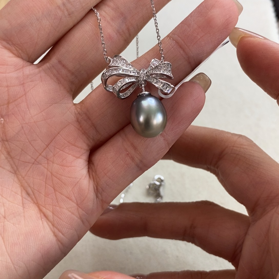 银S925镶嵌海水珍珠颈饰