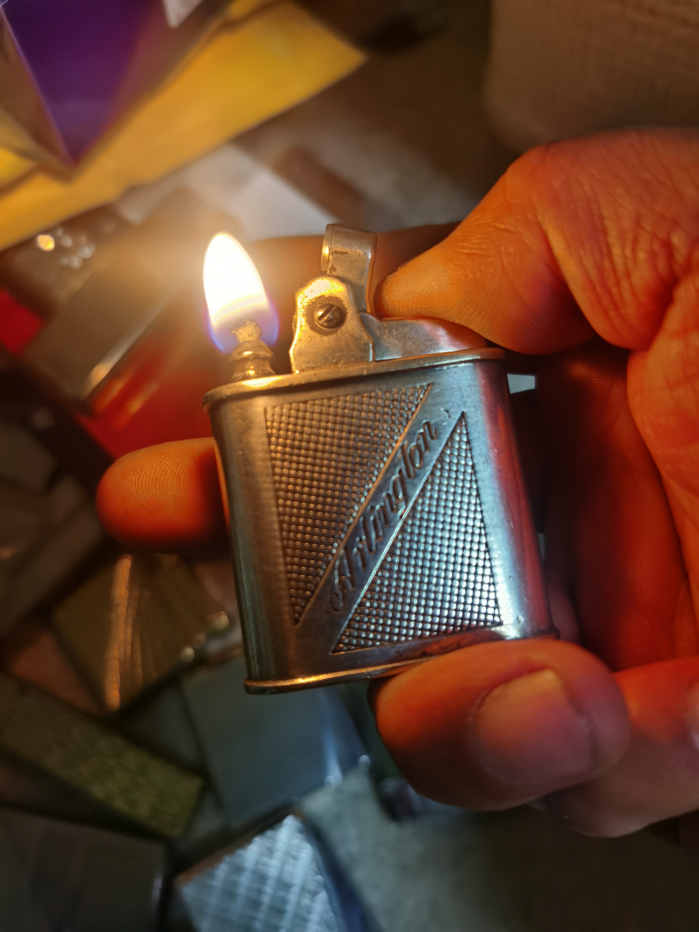 美国镍银磕头煤油打火机