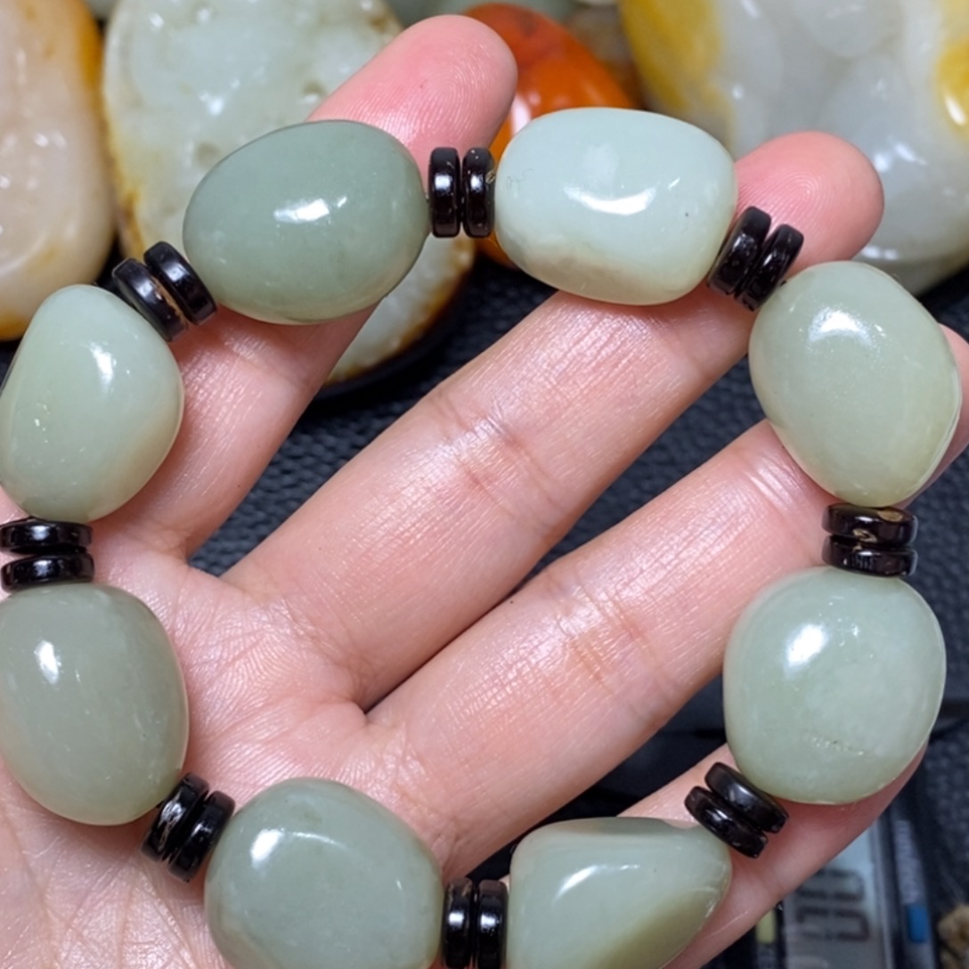 和田玉未镶嵌套链