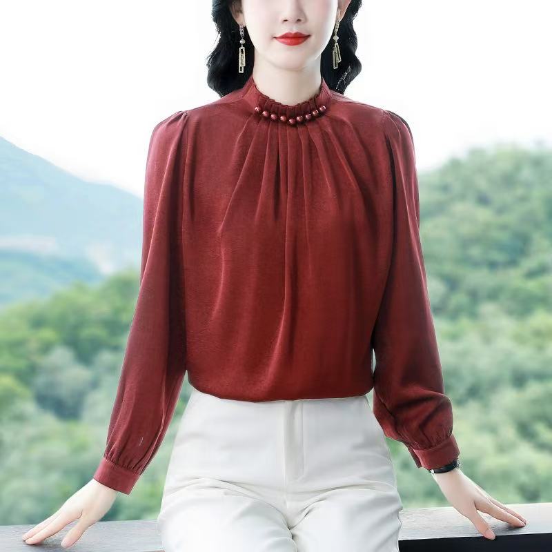 2025秋季新款洋气百搭显瘦气质时尚减龄设计感女士长袖衬衫衬衣