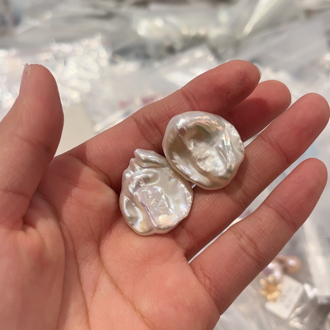 淡水珍珠耳饰银S925镶嵌