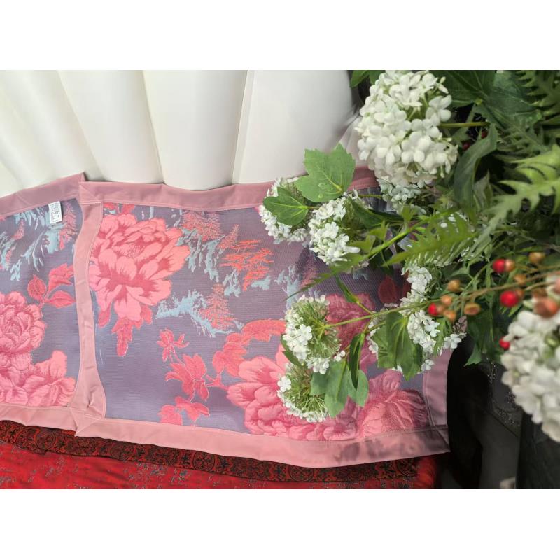 山水牡丹52*78纯棉纱布舒适柔软枕巾