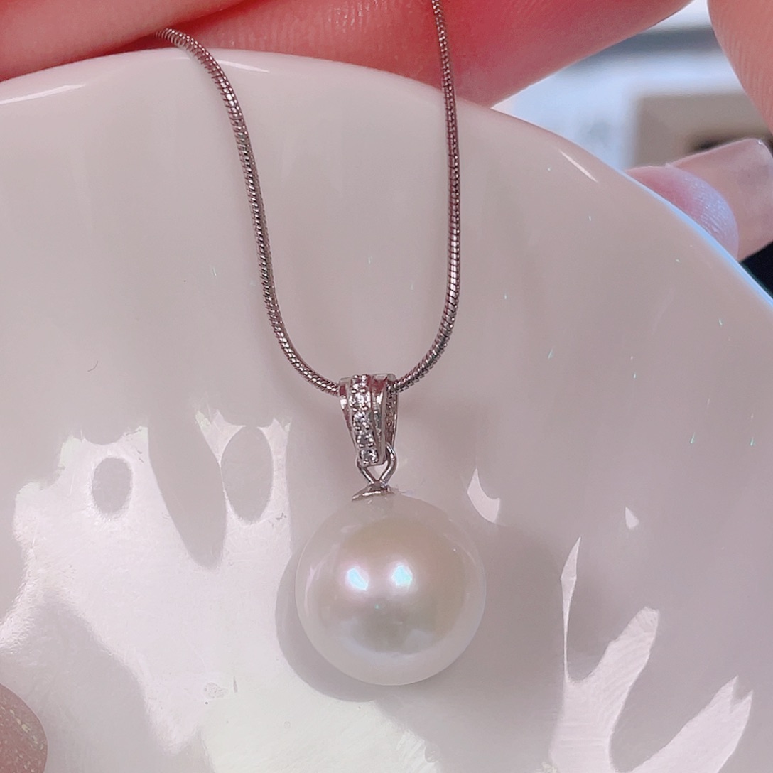 淡水珍珠颈饰银S925镶嵌