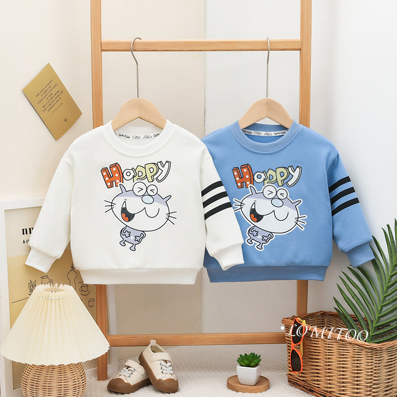 【洛儿妈专属】2024春季新款happy猫卫衣4W011