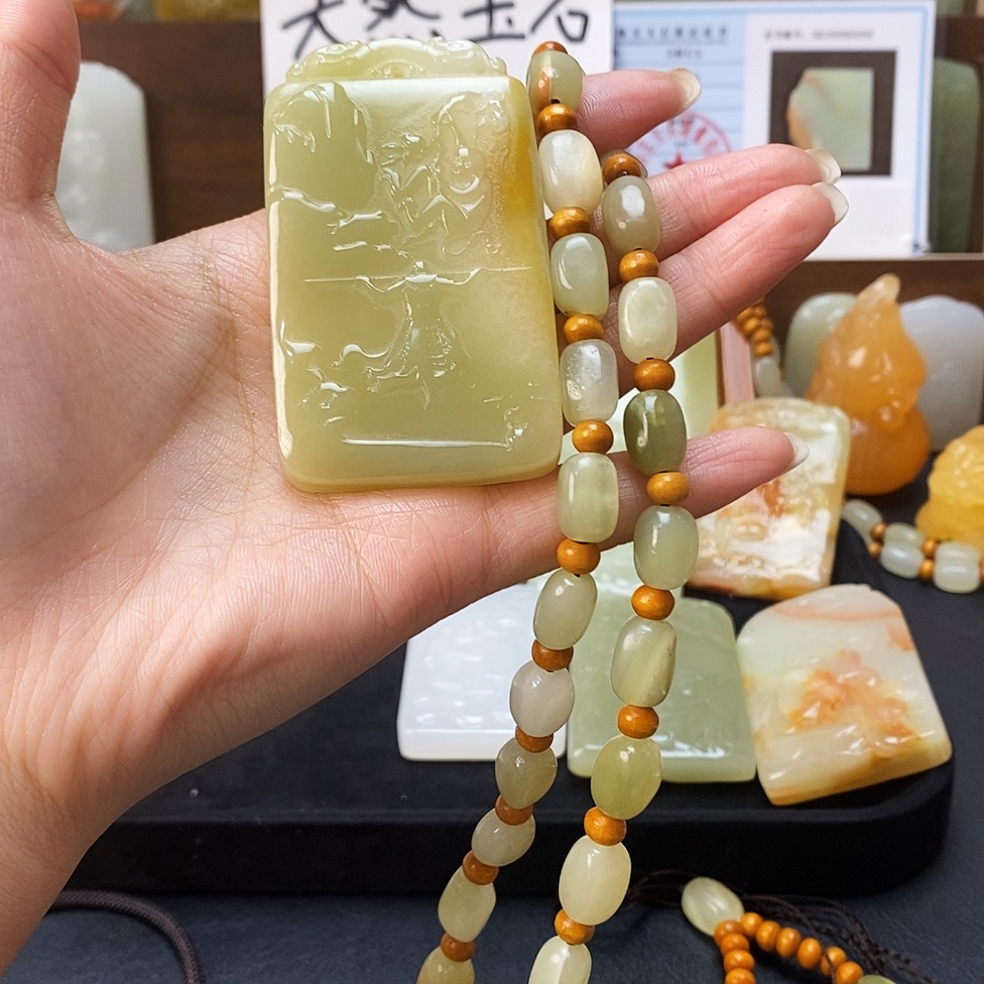 新疆昆仑山料方解石玉9