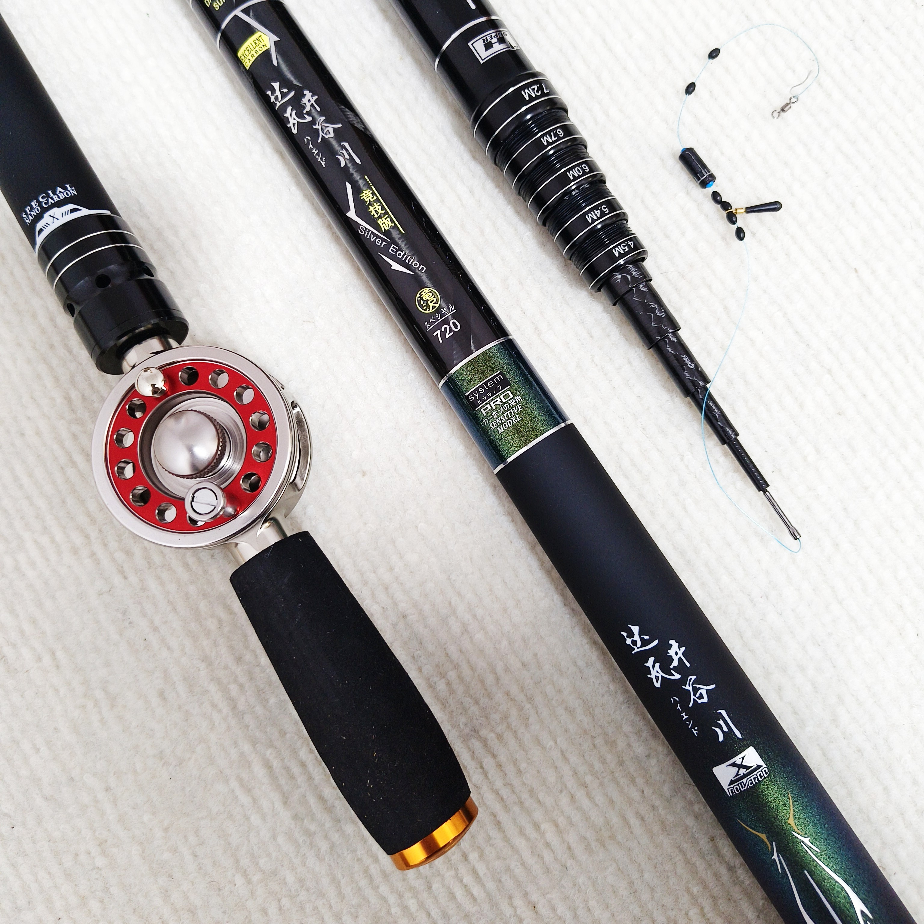 短节内出线定位鱼竿中通钓竿高碳逆丝休闲杆收缩中通内走线碳